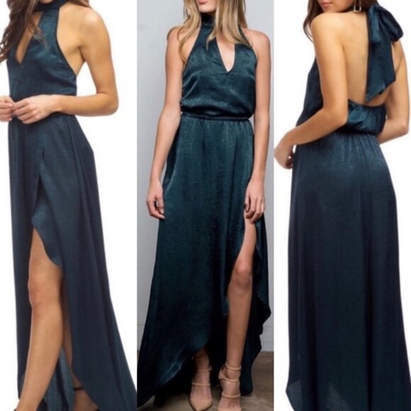 NWT Show Me Your Mumu Karolina Collar Dress Teal Green Size Small New Tags Boho - Picture 2 of 10